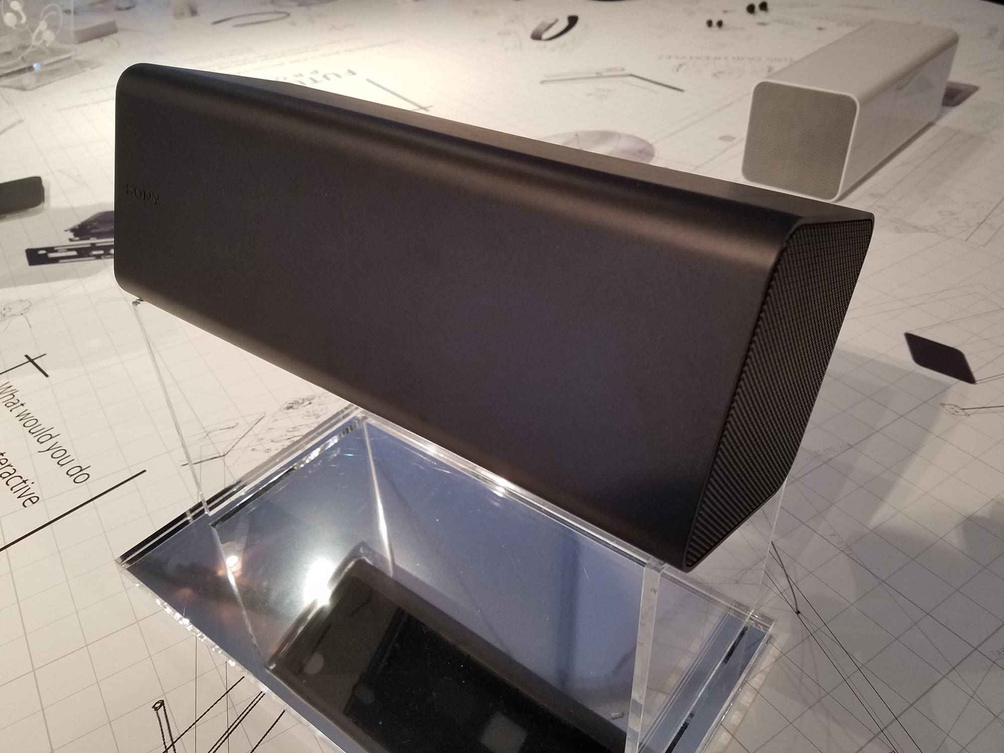 A concept prototype of Sony's interactive display projector.