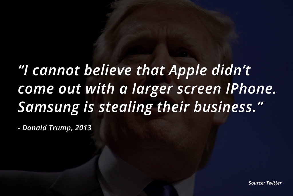 trump on iphone