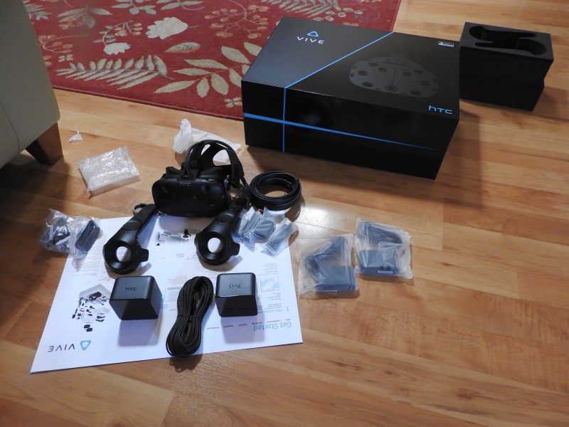 Here's what you get in an HTC Vive