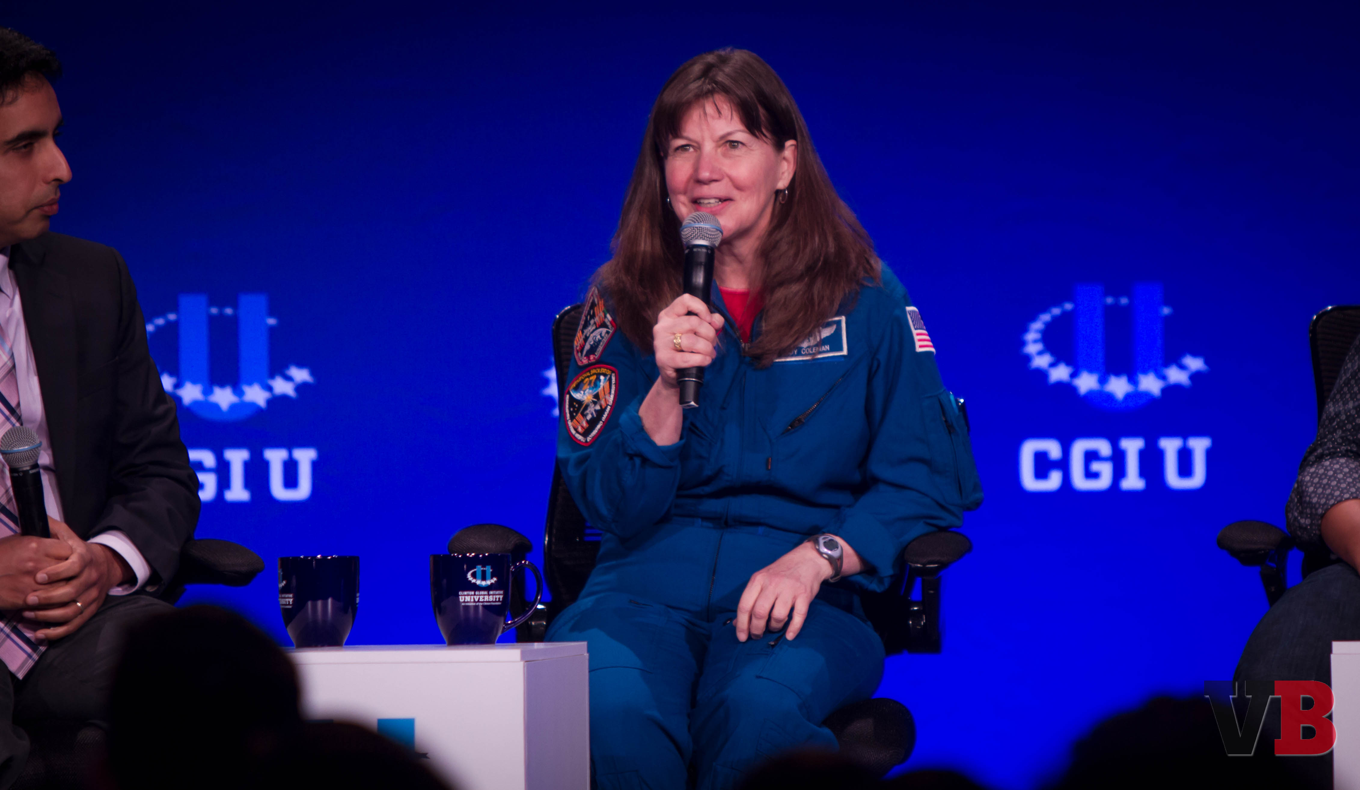 Catherine Coleman, NASA astronaut, speaks at the Clinton Global Initiative university event on April 1, 2016 at the University of California, Berkeley campus.