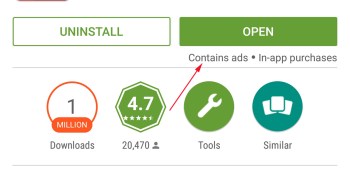 Google Play now labels Android apps and games containing ads