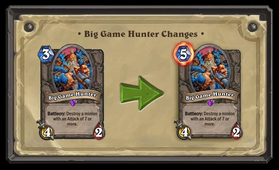 Big Game Hunter will be a bit less deadly.