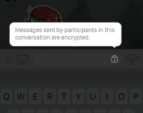 Encrypted chat message