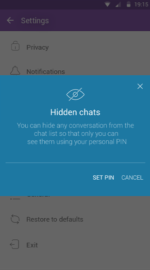 Hidden Chats: Viber