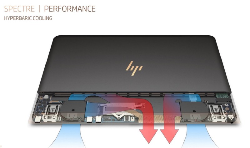 HP Spectre laptop has hyperbaric cooling