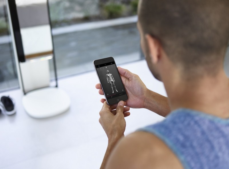 A companion app shows what your scanned body looks like.