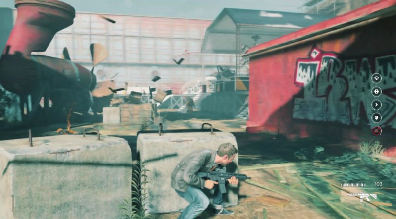 Hiding in cover in Quantum Break.