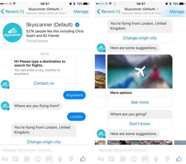 Skyscanner bot