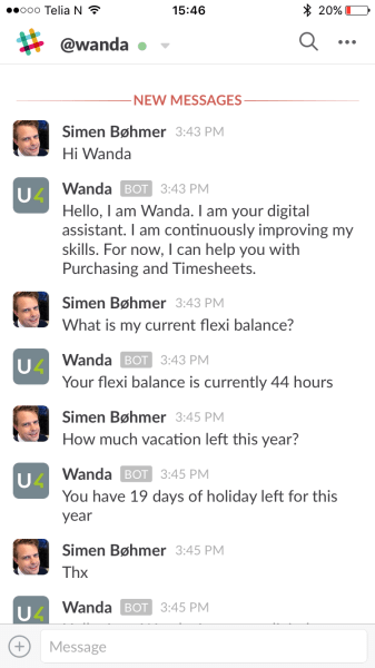 Wanda in Slack.