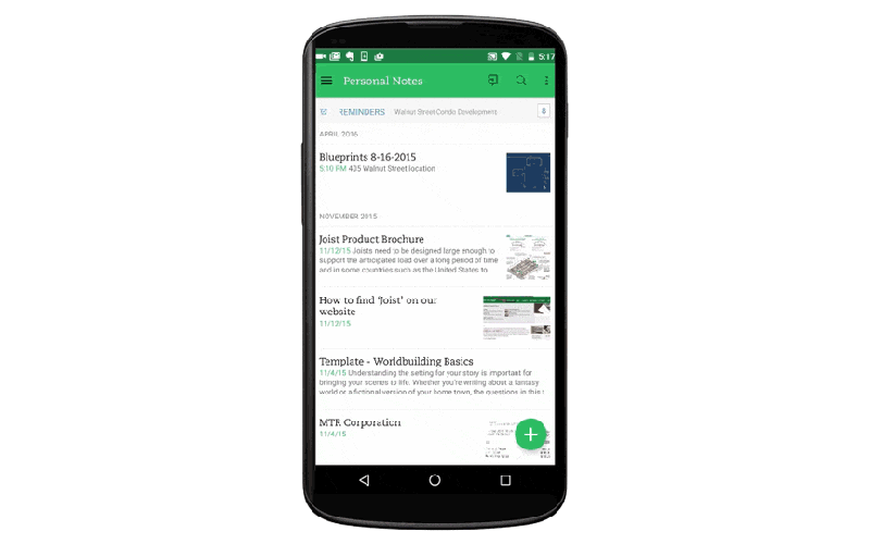 Evernote for Android improved camera