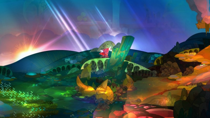 Pyre has a colorful art style.