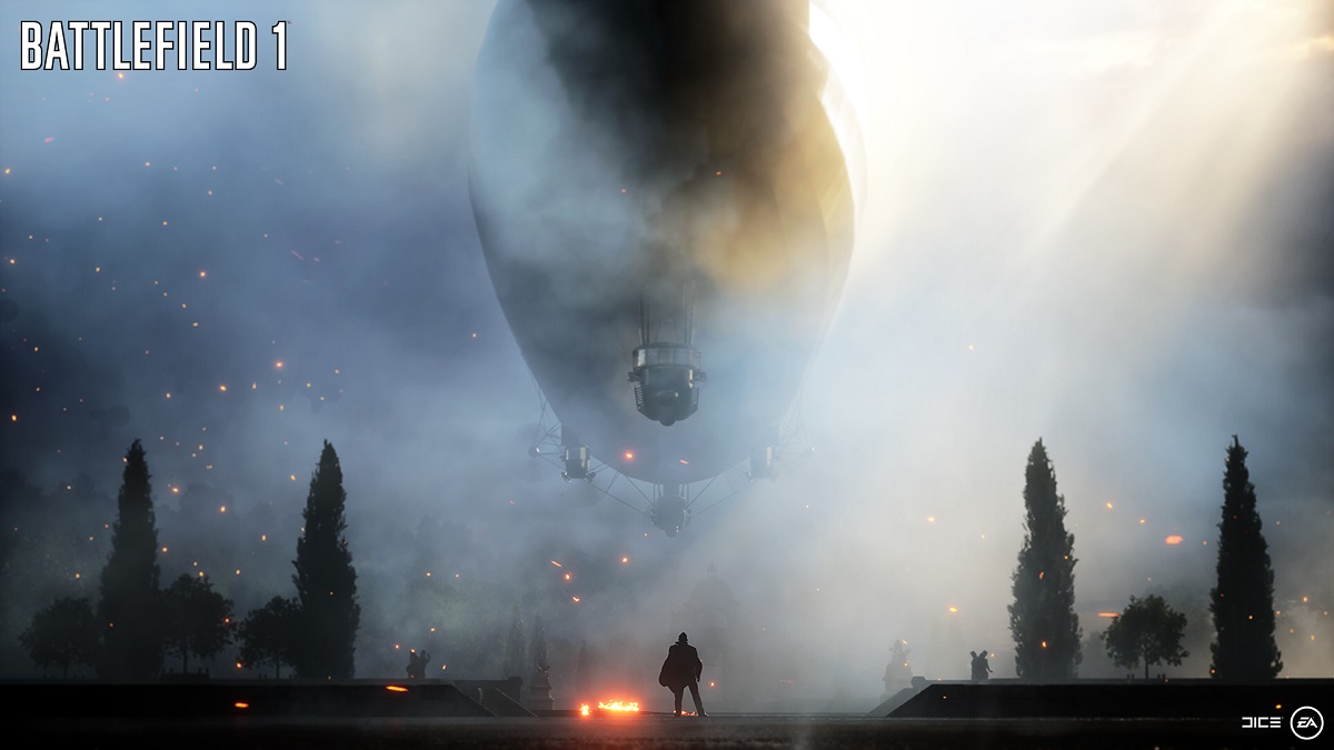 The zeppelin appears at the end of the Battlefield 1 video.