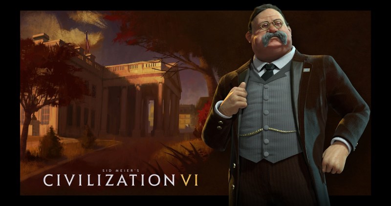 Teddy Roosevelt is one of the leaders in Civilization VI.