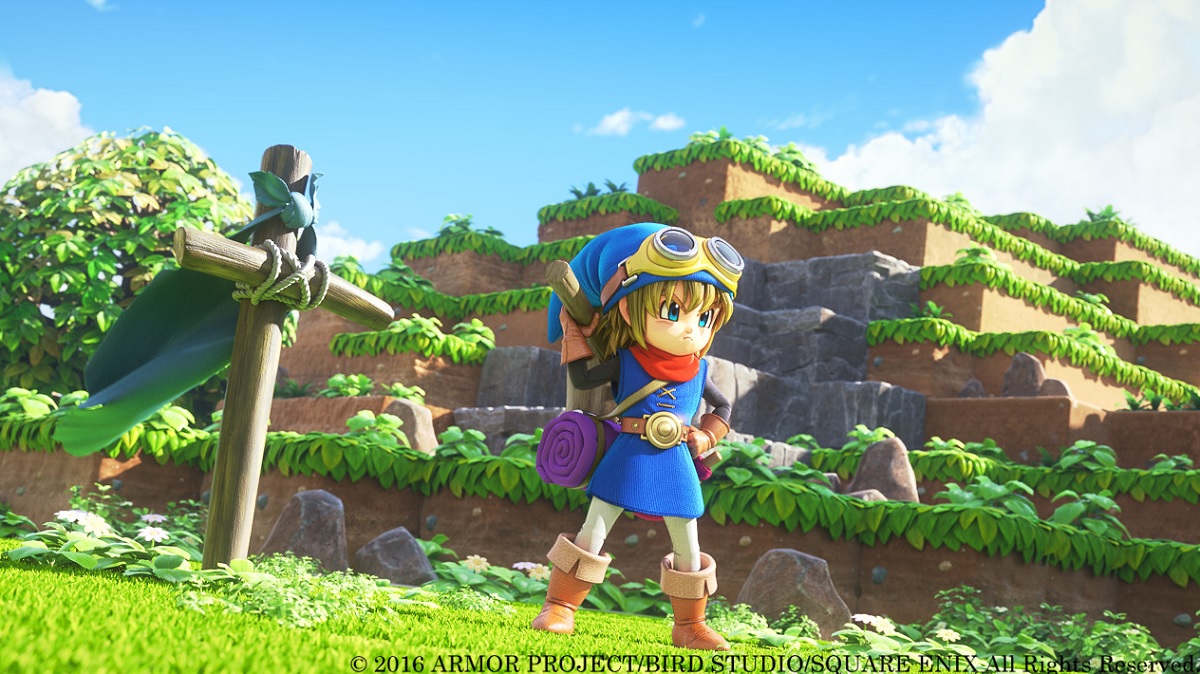 Dragon Quest Builders has a blocky world with realistic characters.