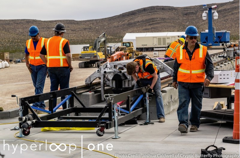 Hyperloop One construction in Las Vegas