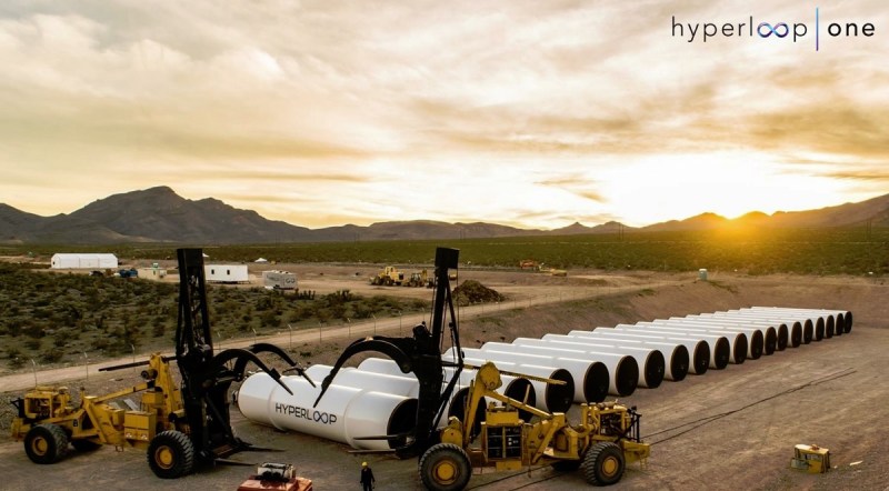 Hyperloop One tubes in Las Vegas.