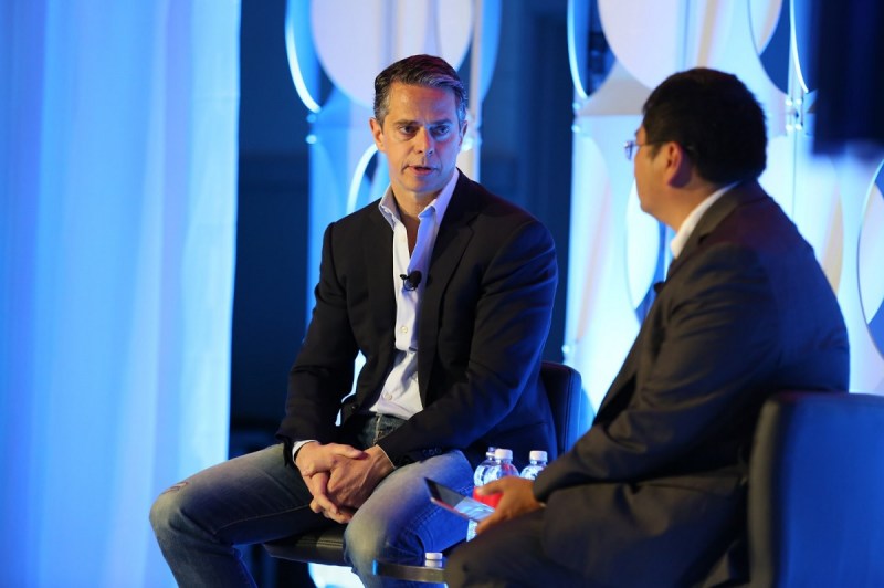 Owen Mahoney, CEO of Nexon, with Dean Takahashi at GamesBeat Summit