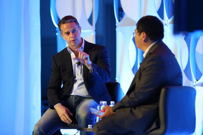 Owen Mahoney, CEO of Nexon, with Dean Takahashi at GamesBeat Summit