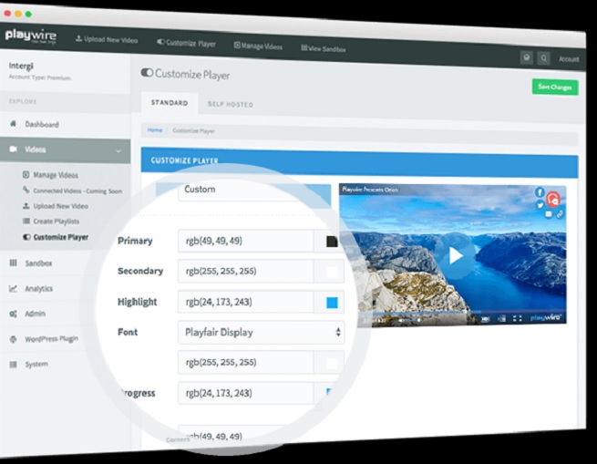 Playwire video player