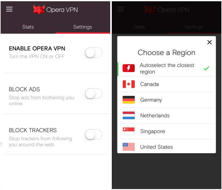 Opera VPN (iOS)