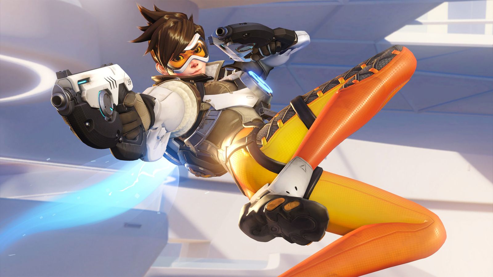 Tracer (and her butt) from Overwatch.