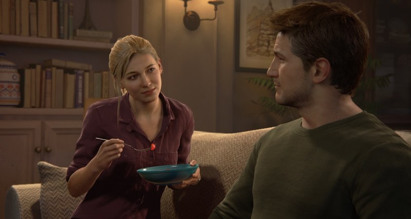 Elena and Nathan lead a boring life at the outset of Uncharted 4: A Thief's End.