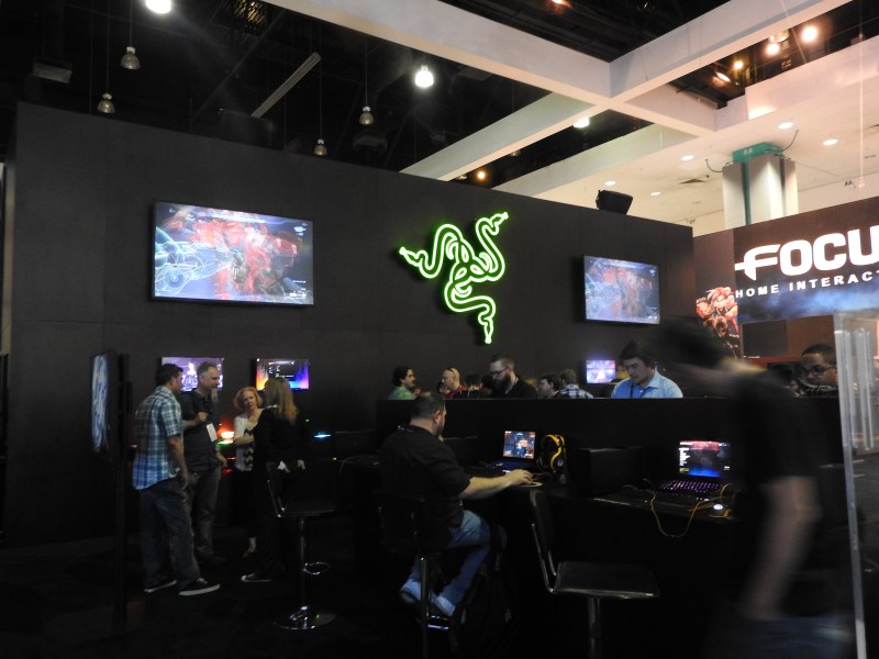 Razer's booth at Electronic Entertainment Expo in Los Angeles. 