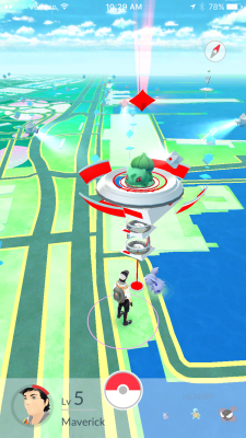 Players can find and battle over control of various Pokémon gyms . 