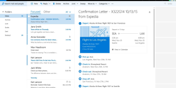 Microsoft Outlook for Windows, Android, and iOS is getting summary cards about flights, packages