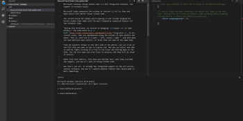 Microsoft releases Visual Studio Code 1.2 with integrated terminal, tab support in Insiders build
