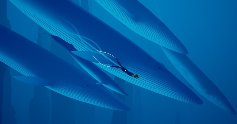 You can ride on a blue whale in Abzû.