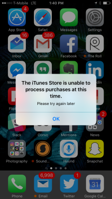 Downtime for the App Store.