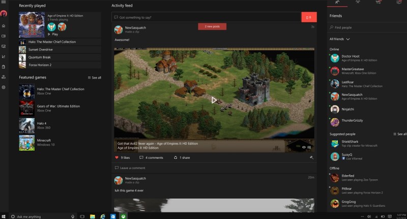 Xbox One's dashboard update now includes Facebook friend finder.