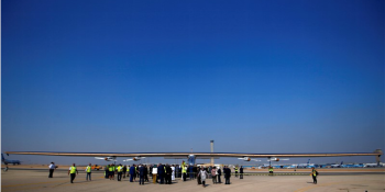 Solar-powered plane takes off from Egypt on final leg of world tour