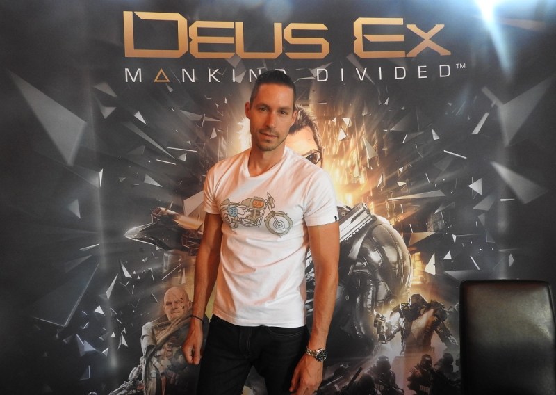 Olivier Proulx, producer of Deus Ex: Mankind Divided at Eidos Montreal.