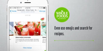 Whole Foods just launched a Messenger chatbot for finding recipes with emojis