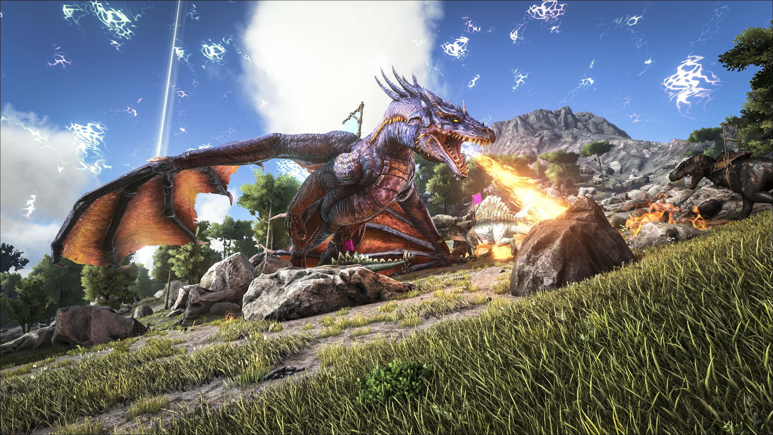 Ark isn't afraid to throw some seriously scary dinosaurs at players.