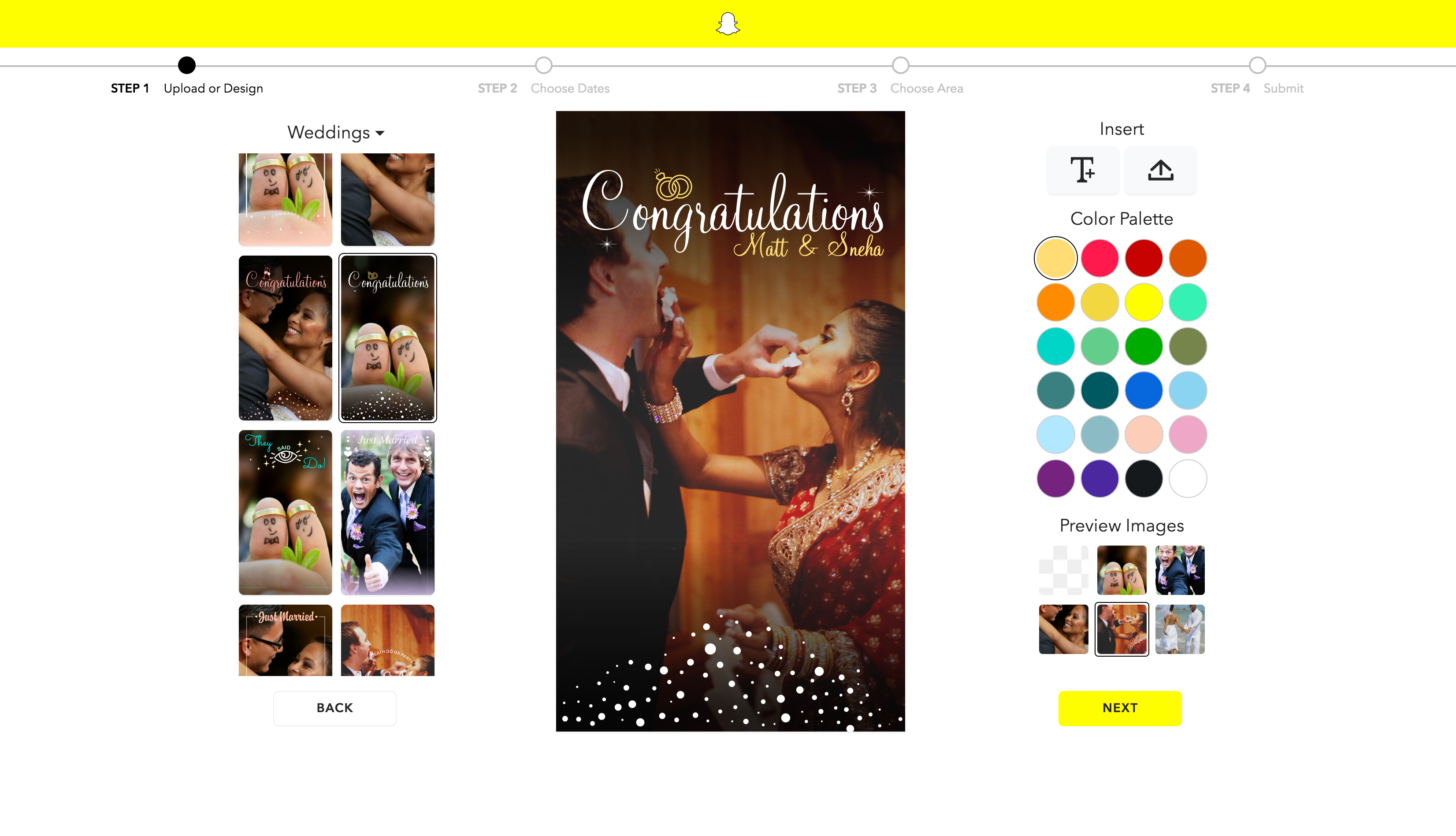 Snapchat geofilter template designer