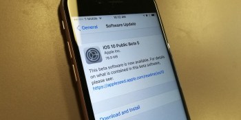Apple releases iOS 10 public beta 5