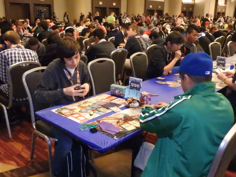Card game players at the Pokémon World Championships.