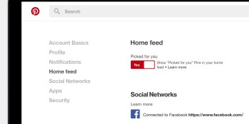 Pinterest now lets you opt out of ‘Picked for you’ pins
