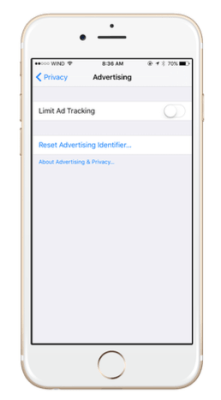 iphone limit ad tracking setting