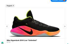 Bits bot showing Nike Sneaker