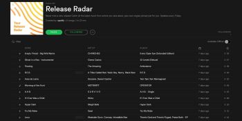 Spotify launches Release Radar, a weekly playlist of new music tailored to your taste