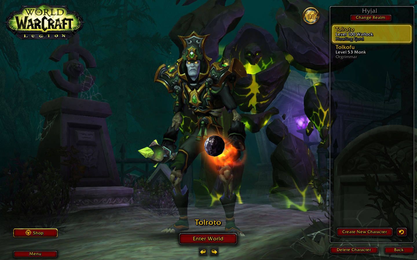 My new Undead Warlock.