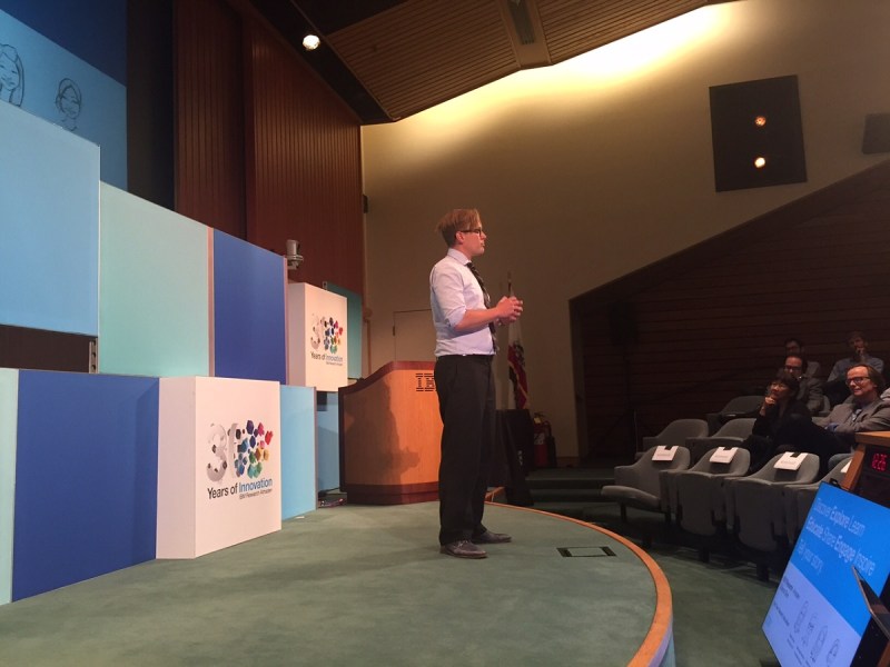 Rudy Wojtecki talks at the IBM Almaden Research Center.