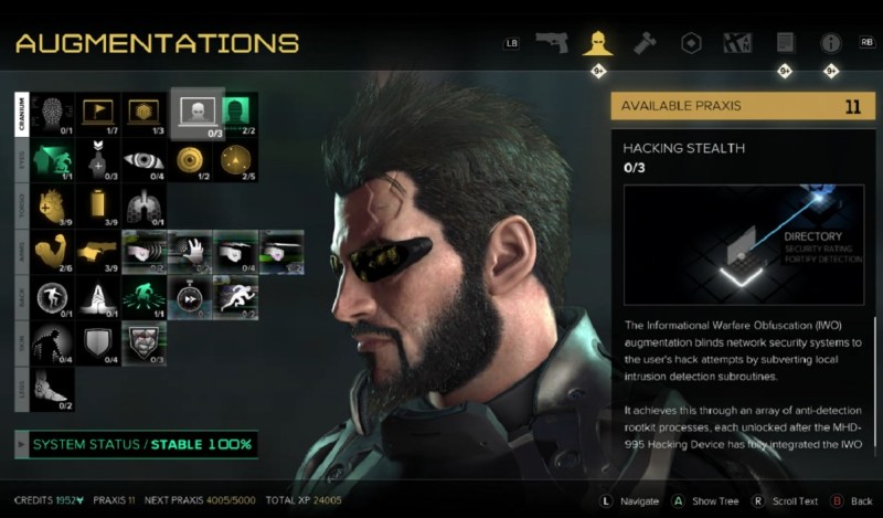 Spend Praxis points wisely on your augs in Deus Ex: Mankind Divided.