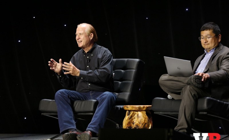 Tom Kalinske of Gazillion and Dean Takahashi of GamesBeat at GamesBeat 2016.