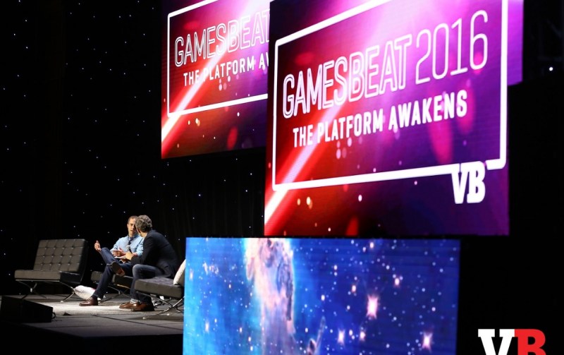 Lee Jones of Google and Matt Marshall of VentureBeat at GamesBeat 2016.