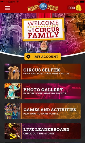 The app for the Ringling Bros. Barnum & Bailey Circus.